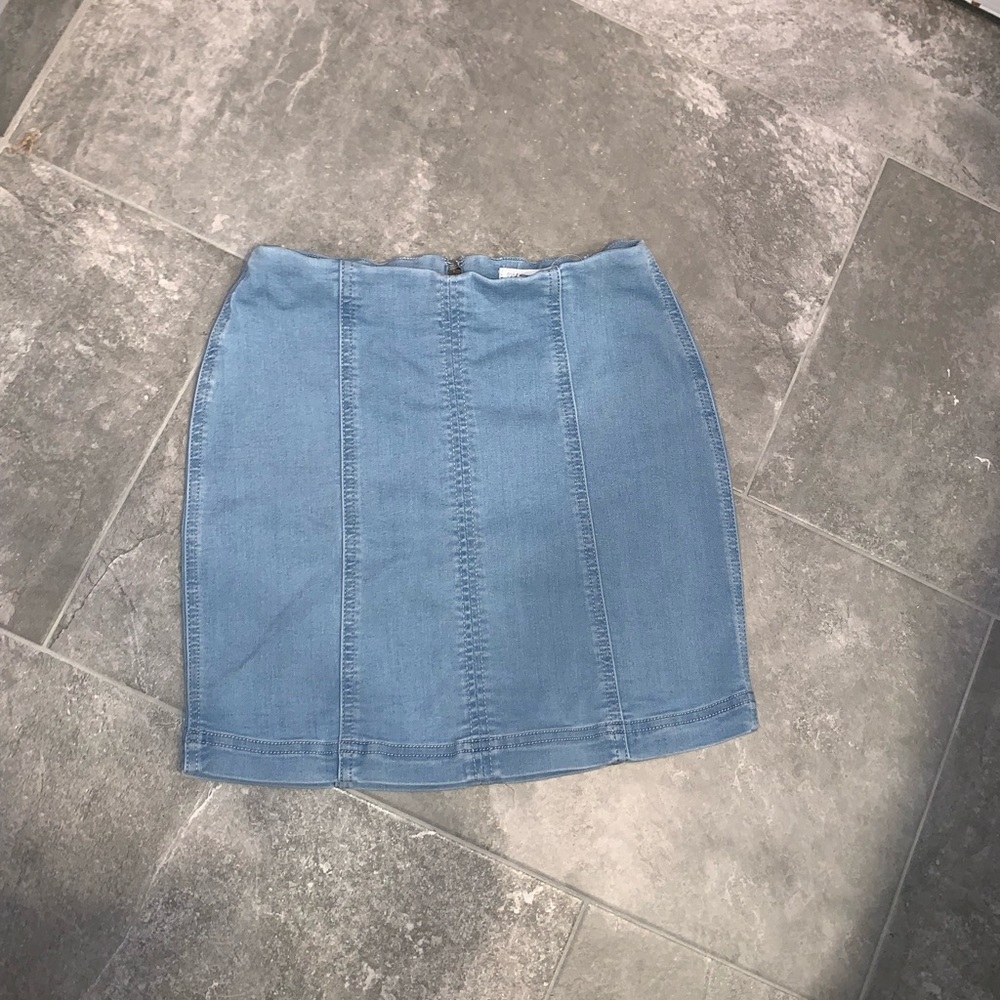 Jean mini skirt